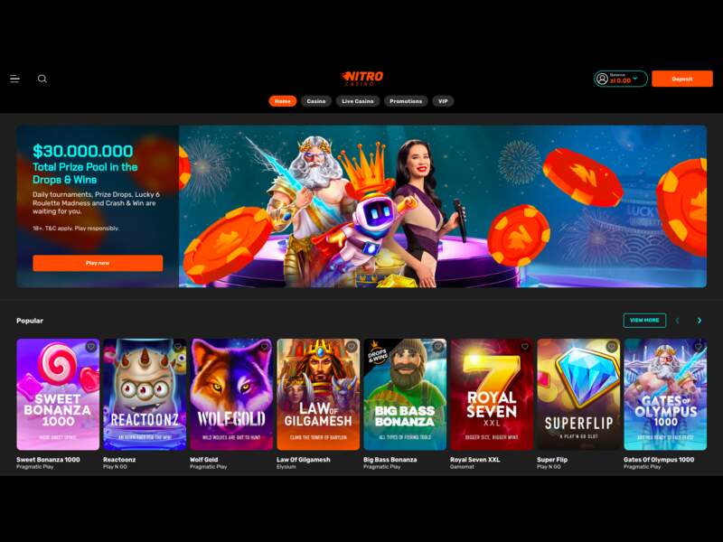 Spiele sind im Nitro Casino verfügbar