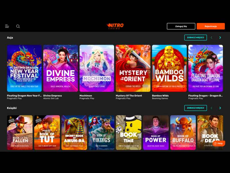 Slot games at Nitro Casino